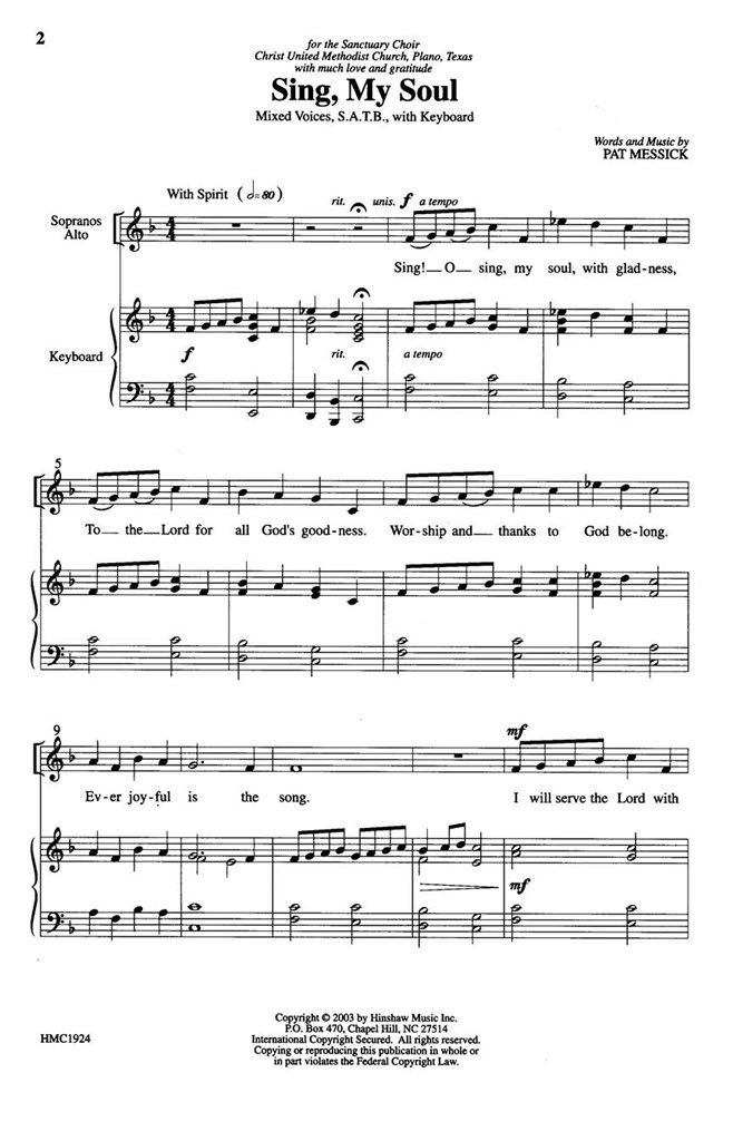 Sing, My Soul